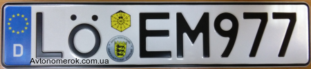 Німецький номерний знак LoEM977