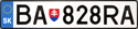 Словацькі номерні знаки (без голограм)